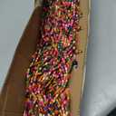 FlavorThings 41 Strands Rainbow Colorful Hippie Boho Bohemian Natural Wooden Door Beaded Curtain Doorway Beads Bamboo 36 inches x 79 inches (Rainbow)
