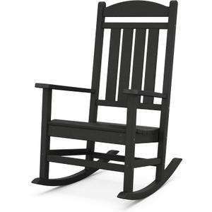 POLYWOOD R100BL Presidential Rocking Chair, Black