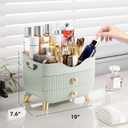Makeup Organizer for Van-rs, Cosmetic Display Cases Makeup Storage Box for Bedroom, Bathroom, Ideal Gifts for Women(Green)