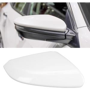Right Passenger Side Mirror Cover Caps Compatible with 2016 2017 2018 2019 2020 2021 Honda Civic 2019 2020 2021 2022 Insight Mirror Caps Paintable White Replace# 76201-TBA-A11