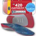 Dr. Scholls Custom Fit Orthotics 3/4 Length Inserts CF 420, 5-in-1 All-Day Pain Relief for Feet, Lower Back, Knees, Heel & Plantar Fasciitis, Arch Support Shoe Insoles for Men Women, FSA HSA Eligible