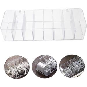 Cable Storage Organizer Cord Organizer for Appliances Sturdy Cord Tidy Box with 8 Compartments 3 Pack