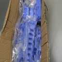 HOMIDEC Clothes Drying Rack, Large 4-Tier Foldable Drying Rack Clothing (67.7H x 19.7W x 30L Inches), Movable with 4 Castors. Multifunctional Stainless Steel Laundry Drying Rack, Blue