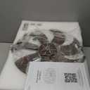 LEDIARY 20" Caged Ceiling Fan with Light and Remote, Low Profile Flush Mount Fandelier, Black Gold Bladeless Enclosed Small Fan Lights Ceiling Fixtures, Rustic Farmhouse Style for Bedroom, Outdoor