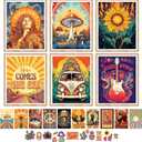 97 Decor Hippie Room Decor for Bedroom Aesthetic - Hippy Retro Room Decoration, Hippie Wall Decorations, Hippy Posters, Vintage 60s 70s Decoration Poster, Groovy Decorations Home, Boho Indie Trippy Dorm (8x10 Unframed) (Hippie and Stickers)