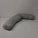 Momcozy Pregnancy Pillows for Side Sleeping, J Shaped Maternity Body Pillow for Pregnancy, Soft Pregnancy Pillow with Jersey Cover for Head Neck Belly Support, Grey
