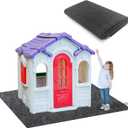 Outdoor Playhouse Mat 55 * 70.8 in Non Slip Backing Outdoor Play Mat Playhouse Activity Pad Rug Waterproof House Play Mat for Outside Game