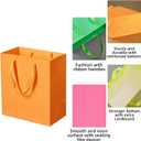 Pikalon 8 pcs Neon Gift Bags with Handles, Large 9.84"x4.33"x14.17" Bright Color Gift Wrap Paper Bag Party Favor Bag Boutique Retail Bags for Wedding Birthday Baby Shower Wedding Welcome Party Supplies (Pink+Yellow+Orange+Green, 9.84x4.33x14.17 Inches)