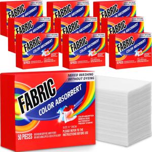 500 Pcs Color Absorber Laundry Sheets Color Dye Guard Sheets for Laundry Prevent Runs or Bleeds Fragrance Free Trapping for Home Apartment