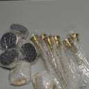 2 Sets(6 Pcs) Brass Gold Metal Taper Candle Holders Candlestick Holders, Vintage Modern Decorative Centerpiece Candlestick Holders for Table Mantel Wedding Housewarming Gift