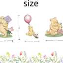 Pink Winnie Cutouts with Cardboard Stand 3 PCS Cute Winnie Cutouts Prop for Girls Baby Shower Deocrations First Birthday Favors Stand Up Prop Centerpiece