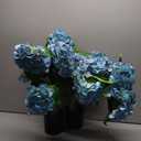 Nafresh 2FT Real Touch Faux Hydrangea Tree Outdoor, 2 Pack Blue Hydrangea Tree Artificial with Vibrant Blooms, Faux Hydrangea Potted Plant for Indoor Outdoor Home Front Porch Pation Decor