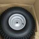 AR-PRO 20x8.00-8 Rear Tire and Wheel Assemblies for Riding Lawn Mowers - 3/4" Borehole, 3.5" Offset Hub and 3/16" Keyway, 4 Ply Tubeless, 965lbs Capacity (Set of 2)