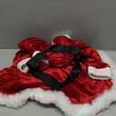 Gueuusu Toddler Baby Girls Christmas Sweatshirt Dress Velvet Long Sleeve Furry Belted Jumpsuit Skirt Infant Christmas Outfit (9-12 Months, Red)