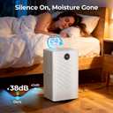 Electactic 25 Pint Dehumidifier for Bedroom Bathroom Basement, 38dB Quiet, Precise Humidity Control, 3 Modes, Drain Hose & 0.53 Gal Water Tank, Small 1800 Sq.ft Dehumidifiers for Apartment RV Dorm