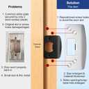 Oversized Door Strike Plates 2 Pack, Heavy Duty Version, Extra Large Striker Plate, Reinforced Enlarged Strike with Large Hole, Fix Door Won't Latch in, Extended to Cover Worn Slot