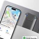 Miroddi for MagSafe Wallet, Works with Apple Find My, Stronger Magnetic Phone Wallet Tracker for iPhone 16/15/14/13/12 Series, Magnetic Card Holder with Privacy Flap, RFID Blocking, Fit 7 Cards, Gray