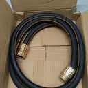 Giraffe Hybrid Leader Hose 5/8" x 6ft, Custom Length, NO Kink, Flexible, Leakproof Water Hose with Male to Female Fittings, 600 Burst PSI (Black and Orange)