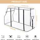 Rain Cover for Wagon, Universal EVA Waterproof Canopy for Collapsible Folding Carts & Strollers, Lightweight All-Weather Windproof Cover with Zippered Side Doors for Camping, Garden Outdoor Activities