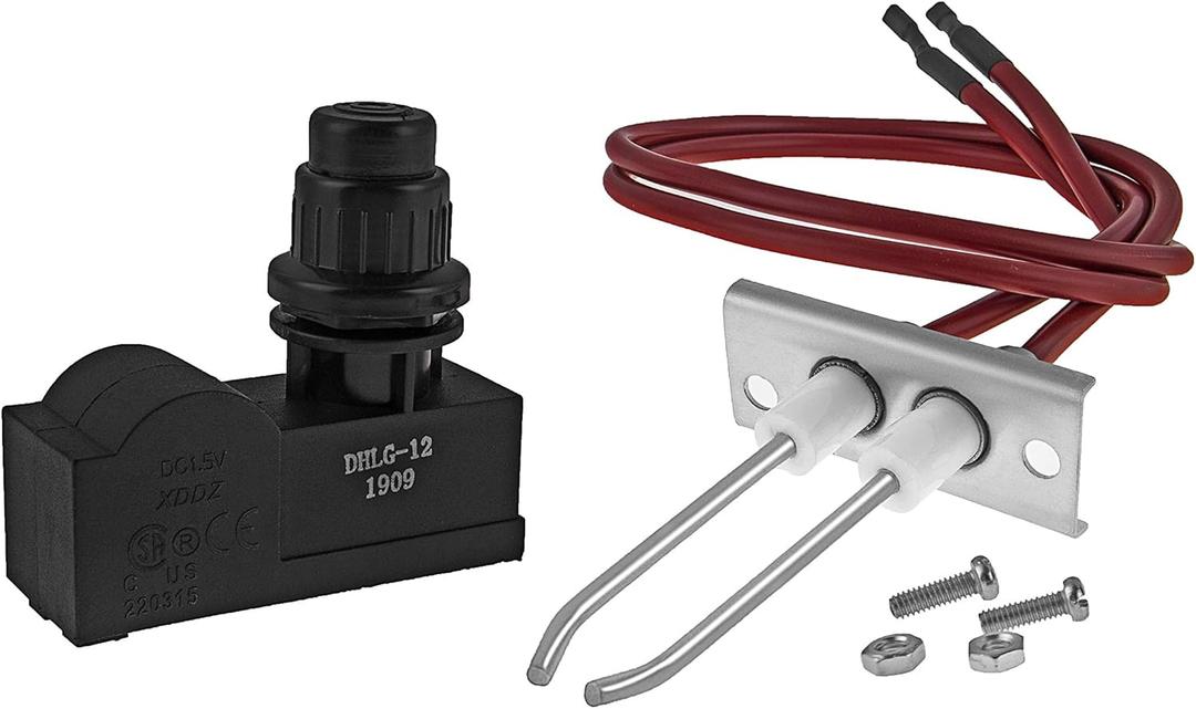 BBQ Future Double Ignition Kit for Catering Equipment Stove, Electronic Igniter with Ceramic Electrode High Spark Plug Wire, Grill Ignitor Replacement Parts