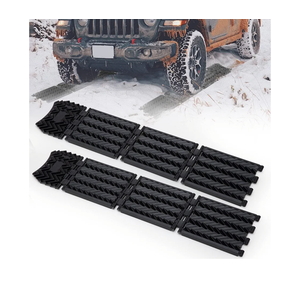 BUNKER INDUST Tire Traction Mats Foldable, Portable Recovery Track Boards for Off Road 4X4 Snow, Ice, Sand,Emergency Tire Devices for Cars, Trucks, Small SUVs,(2 Pack)