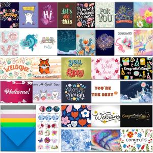 32 All Occasion Cards Greeting Cards Assortment Box With Envelopes and Stickers, 5 X 7 Inch Assorted Greeting Cards With Greeting Inside