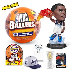 5 Surprise NBA Ballers Series 2 by ZURU, Licensed NBA Collectible, Surprise Unboxing Basketball Collectible Sports Toy for Boys, Ages 3 and up