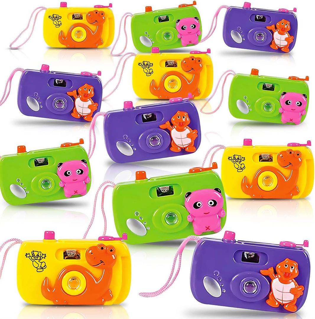 ArtCreativity Kids Camera Toy Set with Images in Viewfinder (12PCs) Pretend Play for Toddlers, Great for Birthday Party Favors for Kids 3-5, Goody Bags Birthday Gifts, Goody Bag Stuffers