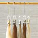 5Pcs Acrylic Hair Extension Hangers for Wig Holder Laundry Hanging Hook Clips for Hairpin Hairdressers Hangers for Wig Storage Weft Extension Storage Clips