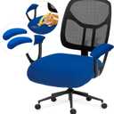DIVA EN CAMINO DEC Stretchable Office Chair Seat Cushion Covers & Armrest Covers - Universal Spandex Computer Chair Slipcover - Removable Washable Cushion Protectors for Dogs, Cats, Pets