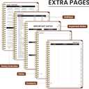 2026 Planner, Weekly and Monthly Calendar Planner, January 2026 - December 2026, Hardcover 2026 Calendar Book with Tabs For Women & Men, Inner Pocket, Spiral Bound, Perfect for Office Home School Supplies - A5 (6.3" x 8.5"), Rust Brown