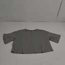 Tankaneo Womens V Neck Cropped T Shirts Casual Summer Crop Tops Half Sleeve Solid Color Crop Baisc Tees Medium