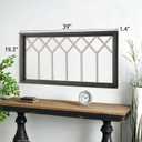 Sintosin Farmhouse Window Frame Wall Decor 19 X 39 Inches, Washed Black, 39"L x 19.3"W