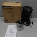 Electactic 5-Cup Drip Coffee Maker, a compact coffee machine with a digital clock and 24-hour programmable timer, featuring Auto Shut-Off, and a Removable Filter Basket for Home & Office-Deep Black