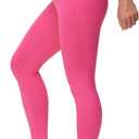 Dragon Fit Compression Yoga Pants with Inner Pockets in High Waist Athletic Pants Tummy Control Stretch Workout Yoga Legging (Pink, XL)