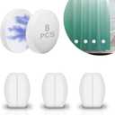 Magnetic Shower Curtain Weights - 360 Silicone Wrapped, Rustproof and Waterproof - Heavy Duty Magnets for Stable Shower Curtains, Drapes, Tablecloths, Flags - 4 Pairs (White)