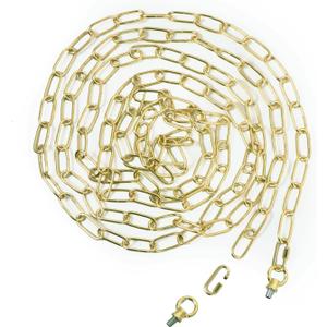 Giluta Gold Pendant Light Fixture Chain Heavy Duty 15 Feet Chandelier Chain Hanging Extension for Fruit Basket Lantern Plant Supports to 65 lbs Maximum Weight
