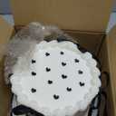 Remerry 6 Inch Black Bow White Round Fake Cake Funny Birthday Cake Decor Wedding Dessert Props Artificial White Dessert for Display Photography Women Birthday Wedding Gift