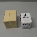 Universal Travel Adapter, International Travel Plug Adapter with 3 USB-C  2 USB-A Ports 45W, All in One Portable Socket, for USA, UK, EU, AU  224+ Countries (White)