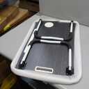 FISYOD Foldable Laptop Table, Portable Lap Desk Bed Table Tray, Laptop Stand with Cup Holder & Tablet Slot & Lifting Handle for Working Writing Drawing & Eating (Black)