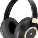 Active Noise Cancelling Headphones, 100H Playtime Headphones Wireless Bluetooth, Bluetooth Headphone with Mic, Over Ear Wireless Headphone with Deep Bass,Fast Charging for Travel (Black)