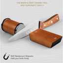 Warm & Craft Rolling Knife Sharpener - Knife Sharpener Tool For Kitchen Knives Magnetic Knife Sharpening Kit With 15 & 20 Degree Base