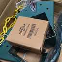 ABUSA Heavy Duty Swing Sets Brackets Including 2 Green A-Frame Swing Set Brackets 2 Green Swing Seats and 4 Greenn Swing Hangers for Playground Equipment Mounting Parts Hardware Included (G007)
