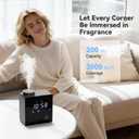 2026 Smart Waterless Diffuser, 2000 Sq.Ft Cold Air Scent Diffuser with Clock & Environmental Display | 7 Fragrance Levels, 9 Timer Settings, Hotel Collection Diffuser for Home & Large Rooms (Black)