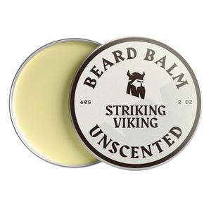 Striking Viking Beard Balm for Men – Light Hold, Unscented, 2 Oz - Leave-in Beard Conditioner with Shea Butter, Tea Tree, Argan & Jojoba Oils - Smooth, Shape & Moisturize Coarse, Dry Facial Hair