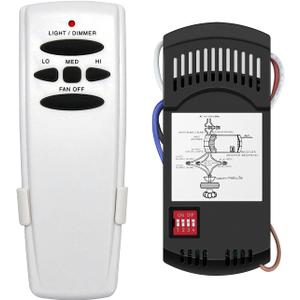 Universal Ceiling Fan Remote Control Kit Dimmable, Replacement for Hampton Bay,Hunter, Honeywell, Westinghouse FAN-28R Fan-HD CHQ7078T UC7078T L3H2010FANHD L3H2014FANHD RR7079T Fan-HD5