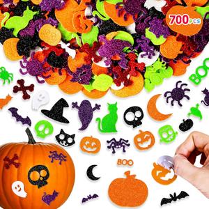 Max Fun 700Pcs Halloween Foam Stickers Glitter Foam Sticker DIY Craft Stickers for Kids Halloween Decorations Party Supplies Max Fun 700Pcs Halloween Foam Stickers Glitter Foam Sticker DIY Craft Stickers for Kids Halloween Decorations Party Supplies