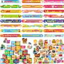 Sasylvia 320 Pcs Love to Read Slap Bracelets Party Favors for Bulk Include 120 Inspirational Read Bracelets with 200 Book Stickers for Rewards Awards Prize Gifts