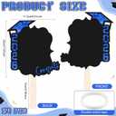 24 Pcs Personalized Graduation Fans Custom Photo Cutout Face Fans with Handle Double Sided Class of 2026 Grad Photo Props Grad Party Supplies Blank DIY Frame for Graduation Party Souvenirs(Blue)