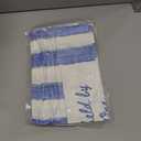 Blue Christian Coastal Beach 12x20 Pillow Cover, Christian Room Decor, Blue and White Striped Beachy Bible Verse Decorative Lumbar Pillow Covers for Beach Bedroom House Cabin Home